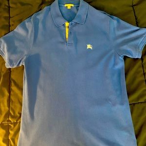 Burberry Brit Men’s Polo Classic Fit Sz Large WORN Royal Blue